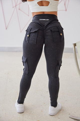 Curve Cargo EVO Leggings Pattern - Black Elixr