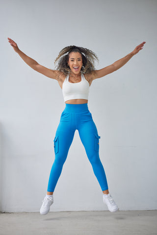 Curve Cargo EVO Leggings - Blue