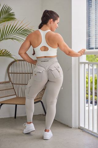 Curve Cargo Leggings - Sand