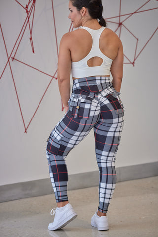 Curve Cargo EVO Leggings Pattern - Black Gingham