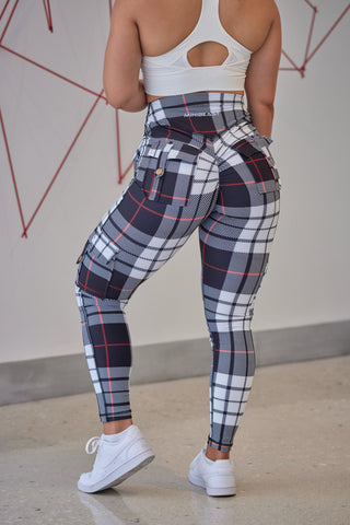 Curve Cargo EVO Leggings Pattern - Black Gingham