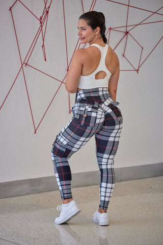 Curve Cargo EVO Leggings Pattern - Black Gingham