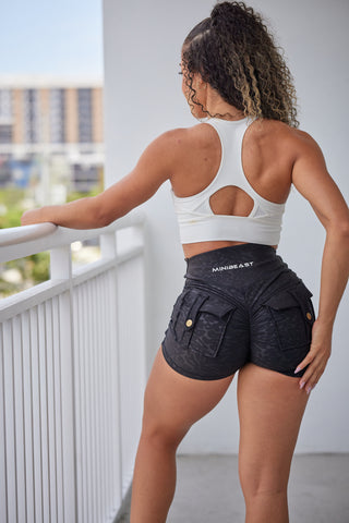 Curve Cargo EVO Shorts Pattern - Black Leopard