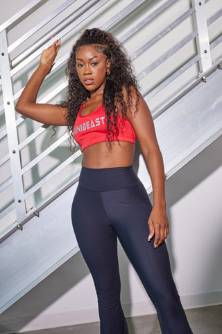 MB Prime Sports Bra - Scarlet / Grey