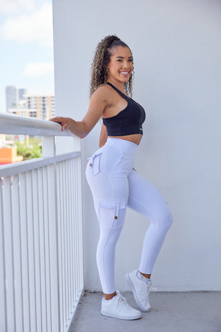 Curve Cargo EVO Leggings - White