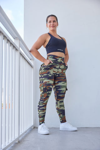 Curve Cargo EVO Leggings Pattern - Military Camo