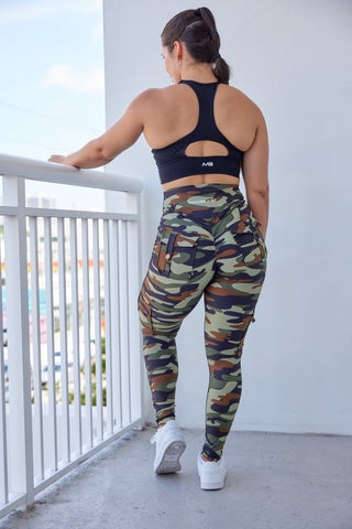 Curve Cargo EVO Leggings Pattern - Military Camo