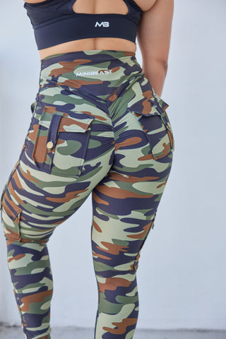 Curve Cargo EVO Leggings Pattern - Military Camo