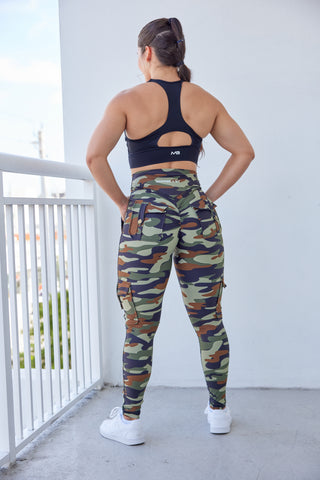 Curve Cargo EVO Leggings Pattern - Military Camo
