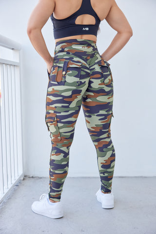 Curve Cargo EVO Leggings Pattern - Military Camo