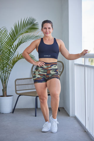 Curve Cargo Shorts Pattern - Military Camo