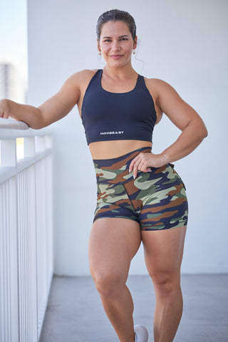 Curve Cargo Shorts Pattern - Military Camo