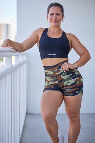 Curve Cargo Shorts Pattern - Military Camo