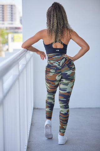 Curve X Leggings Pattern - Military Camo
