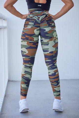 Curve X Leggings Pattern - Military Camo