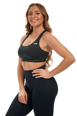 MB Strong Sports Bra - Black / White