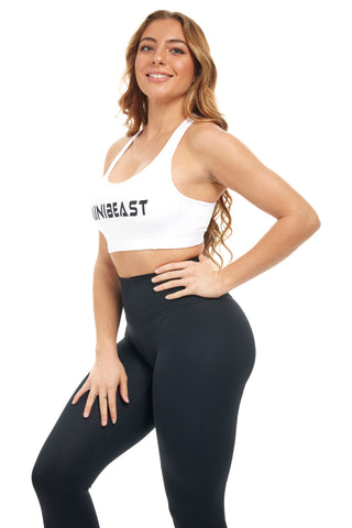 MB Prime Sports Bra - White / Black