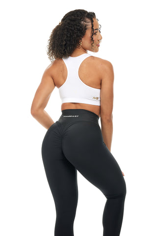 MB Prime Sports Bra - White / Gold