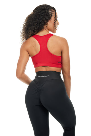 MB Prime Sports Bra - Scarlet / Black