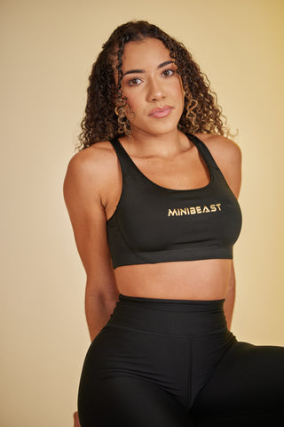 MB Classic Sports Bra - Black / Gold