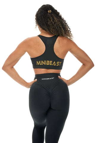 MB Strong Sports Bra - Black / Gold