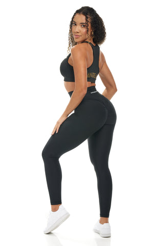 MB Strong Sports Bra - Black / Gold