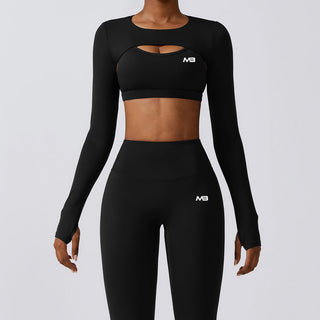 Versa Super Crop Long Sleeve - Black