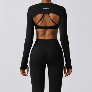 Versa Super Crop Long Sleeve - Black