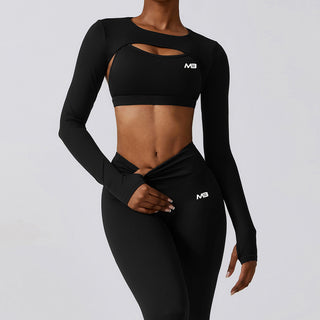 Versa Super Crop Long Sleeve - Black