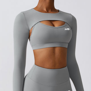 Versa Super Crop Long Sleeve - Grey