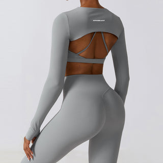 Versa Super Crop Long Sleeve - Grey