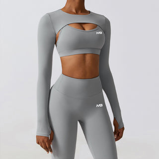 Versa Super Crop Long Sleeve - Grey
