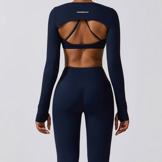 Versa Super Crop Long Sleeve - Navy