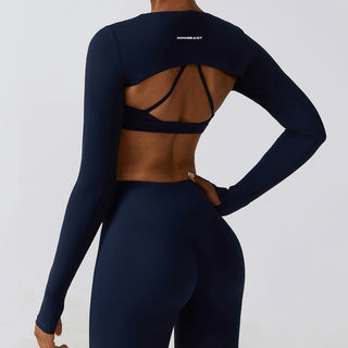 Versa Super Crop Long Sleeve - Navy