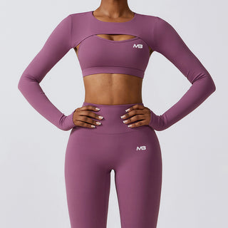 Versa Super Crop Long Sleeve - Plum