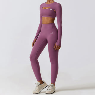 Versa Super Crop Long Sleeve - Plum