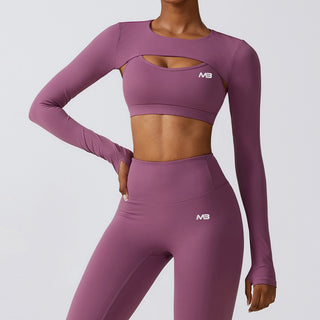 Versa Super Crop Long Sleeve - Plum