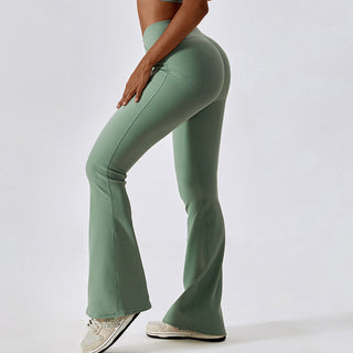 Vinci V Flare Leggings - Fern