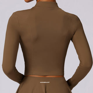 Zyra Long Sleeve Top - Coffee