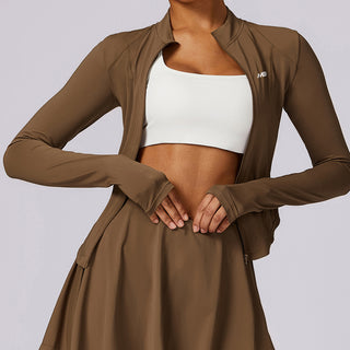 Zyra Long Sleeve Top - Coffee