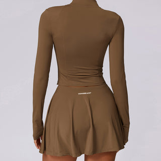 Zyra Long Sleeve Top - Coffee