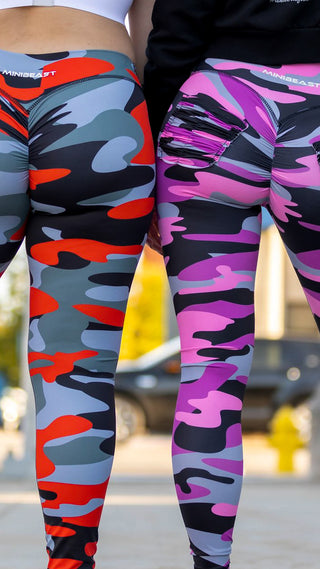 Curve X Leggings Pattern - Pink Camo
