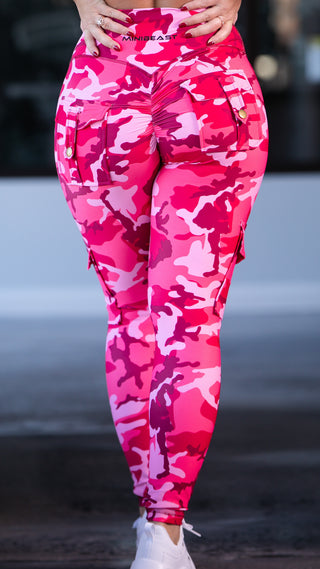 Curve Cargo Leggings Pattern - Ruby Camo