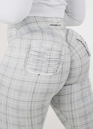 Curve X Leggings Pattern - Grey Gingham