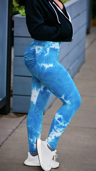 Curve X Leggings Marble - Marble Blue