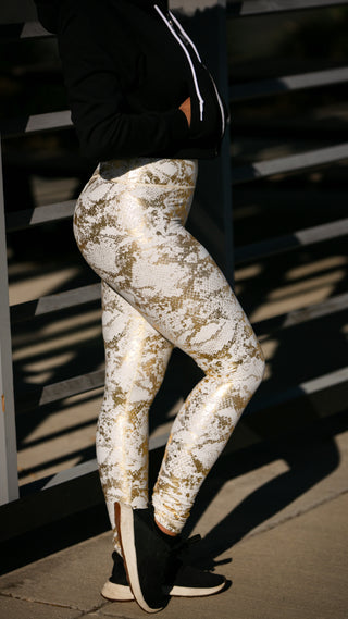 Curve Classic Leggings Pattern - White Gold