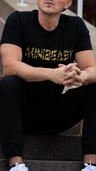 Minibeast Classic Lightweight Unisex Tee - Black / Camo