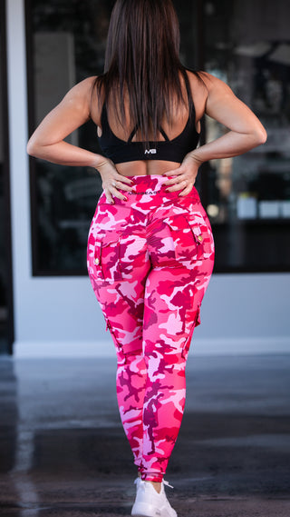 Curve Cargo Leggings Pattern - Ruby Camo