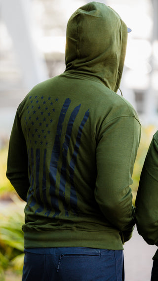 Unisex USA Midweight Hoodie - Army