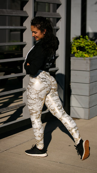 Curve Classic Leggings Pattern - White Gold